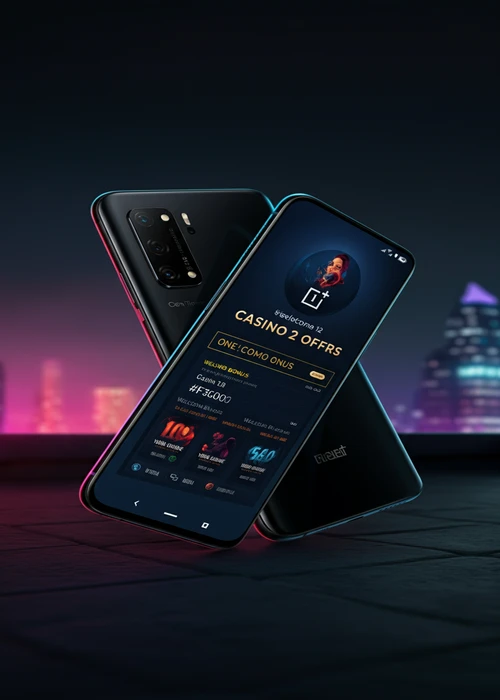 A vibrant graphic showcasing the Spicy Jackpots Casino interface with a prominent welcome bonus offer and various slot games.